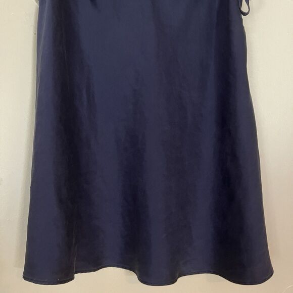 Victoria's Secret 100% SILK Classic Baby Doll Lingerie Chemise, Navy Blue Sz M - Picture 3 of 10